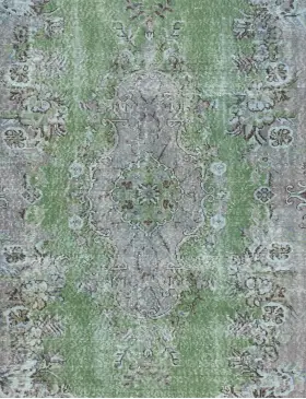Verde Turco Tappeto vintage 274 x 162 cm - view 3