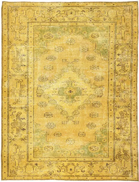 Giallo Turco Tappeto vintage 227 x 141 cm