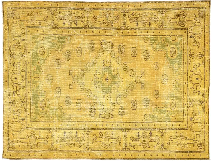 Giallo Turco Tappeto vintage 227 x 141 cm