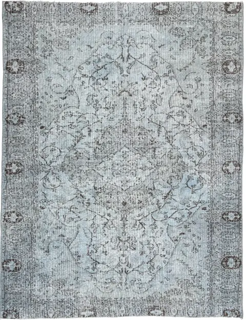 Blå Turkiet vintage matta 246 x 163 cm