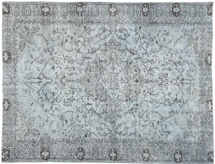 Blå Turkiet vintage matta 246 x 163 cm
