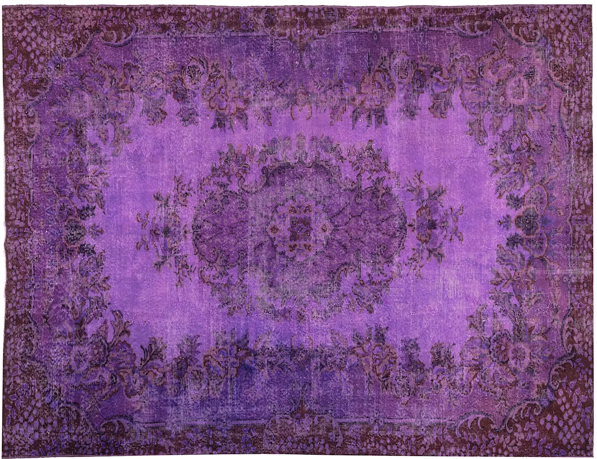 Lila Türkei Vintage Teppich 323 x 200 cm - Einzigartiger handgefertigter Teppich