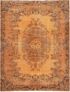 Orange Tyrkiet Vintagetæppe 210 x 113 cm
