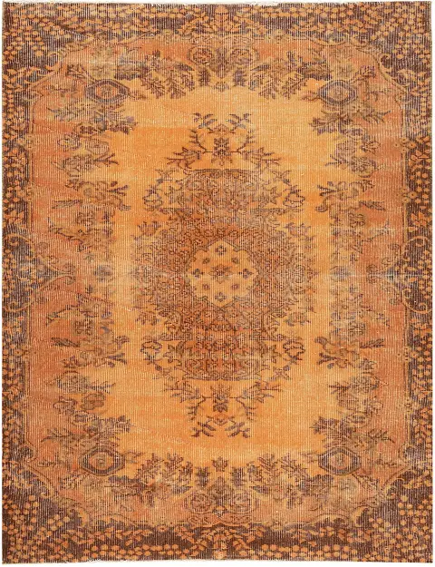 Orange Türkei Vintage Teppich 210 x 113 cm