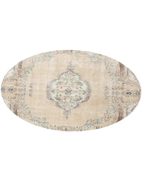 Beige Turco Tappeto vintage 235 x 158 cm - view 2
