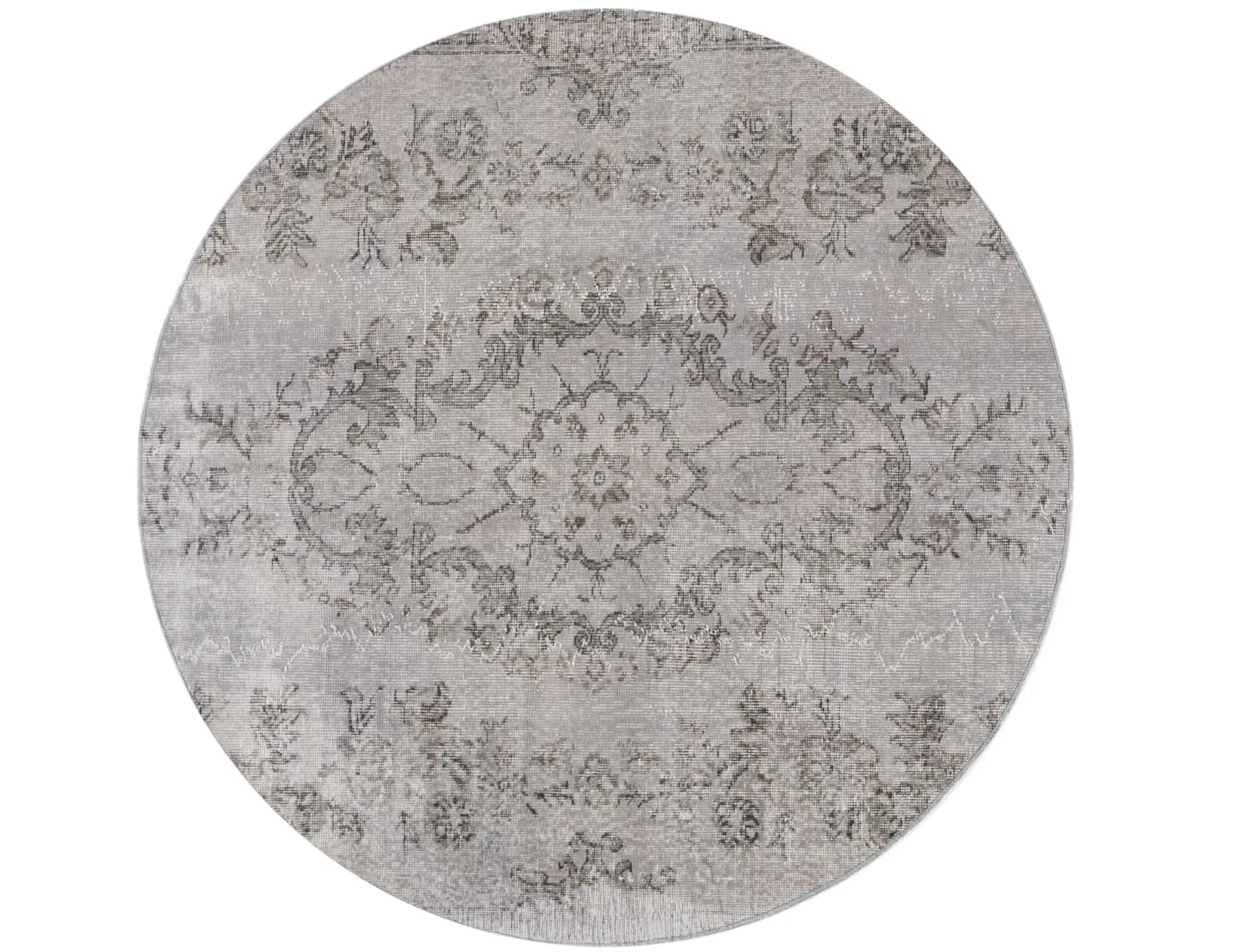 Grise Turc Tapis vintage 160 x 160 cm - Tapis fait main unique