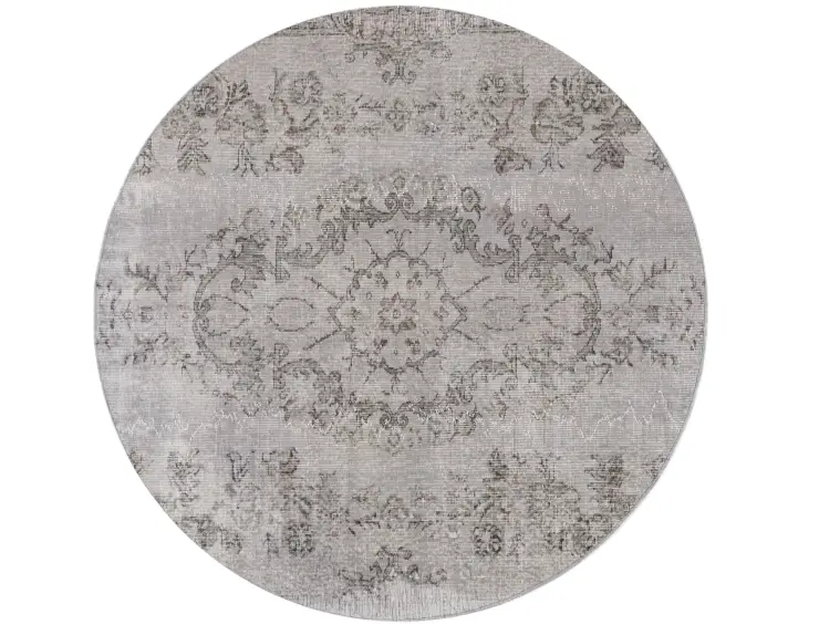 Grise Turc Tapis vintage 160 x 160 cm