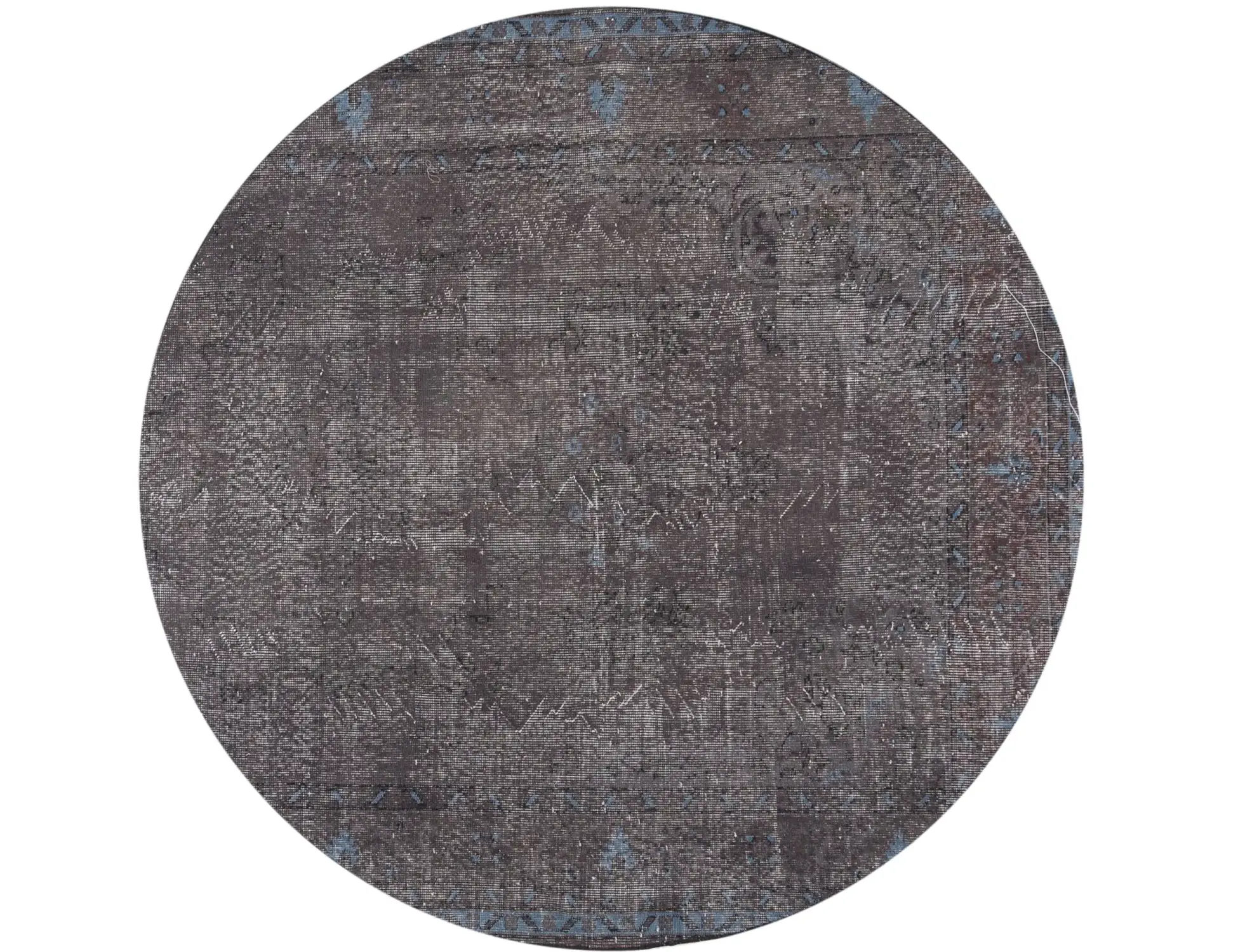 Musta Turkki vintage matot 185 x 185 cm - Ainutlaatuinen käsintehty matto