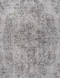 Grå Tyrkiet Vintagetæppe 184 x 184 cm - view 3