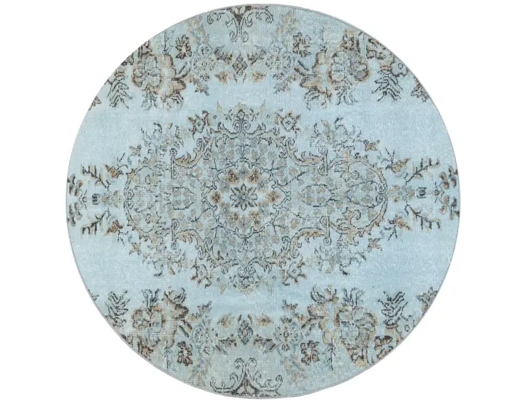 Sininen Turkki vintage matot 150 x 150 cm