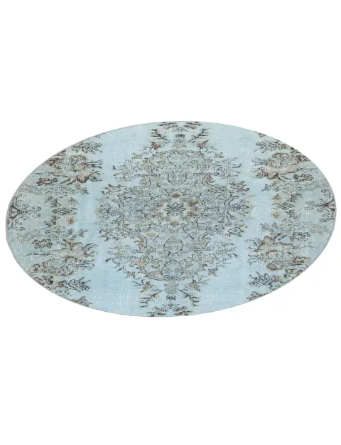 Sininen Turkki vintage matot 150 x 150 cm - view 1