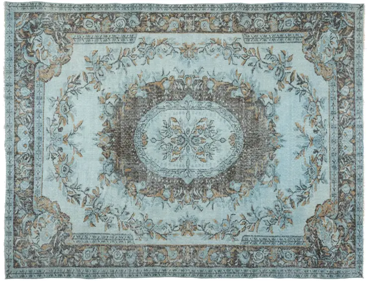 Blau Türkei Vintage Teppich 294 x 186 cm