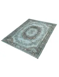 Blau Türkei Vintage Teppich 294 x 186 cm - view 1
