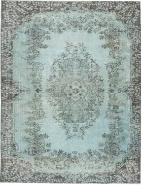 Blå Turkiet vintage matta 210 x 114 cm