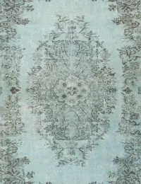 Blå Turkiet vintage matta 210 x 114 cm - view 3