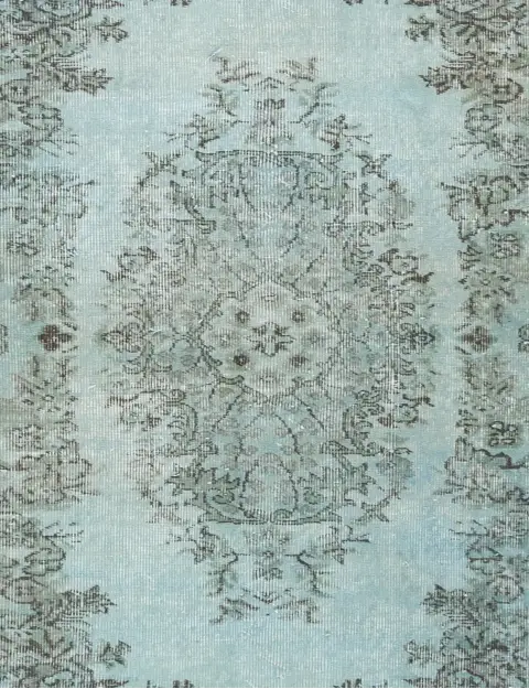 Blå Turkiet vintage matta 210 x 114 cm - view 3