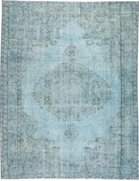 Blå Turkiet vintage matta 283 x 168 cm