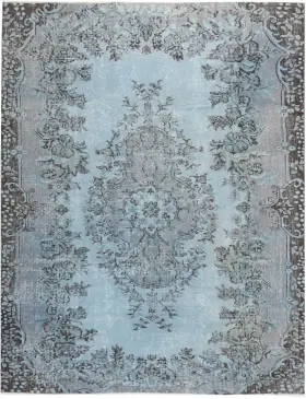 Blå Turkiet vintage matta 235 x 170 cm