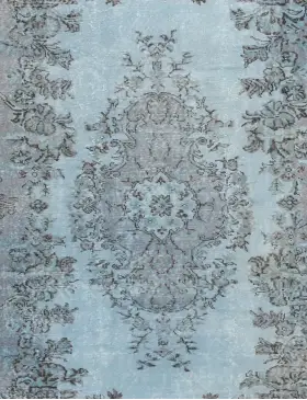 Blå Turkiet vintage matta 235 x 170 cm - view 3