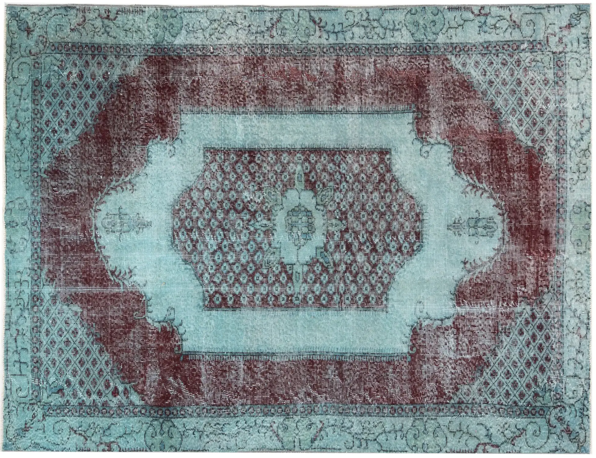 Blå Turkiet vintage matta 288 x 160 cm - Unik handgjord matta