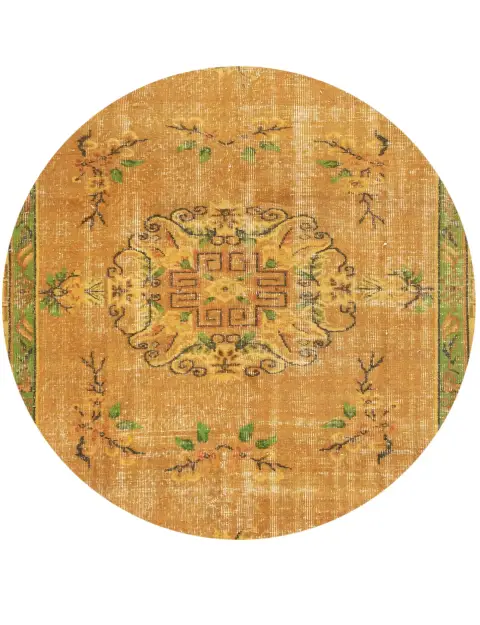 Grise Turc Tapis vintage 154 x 154 cm