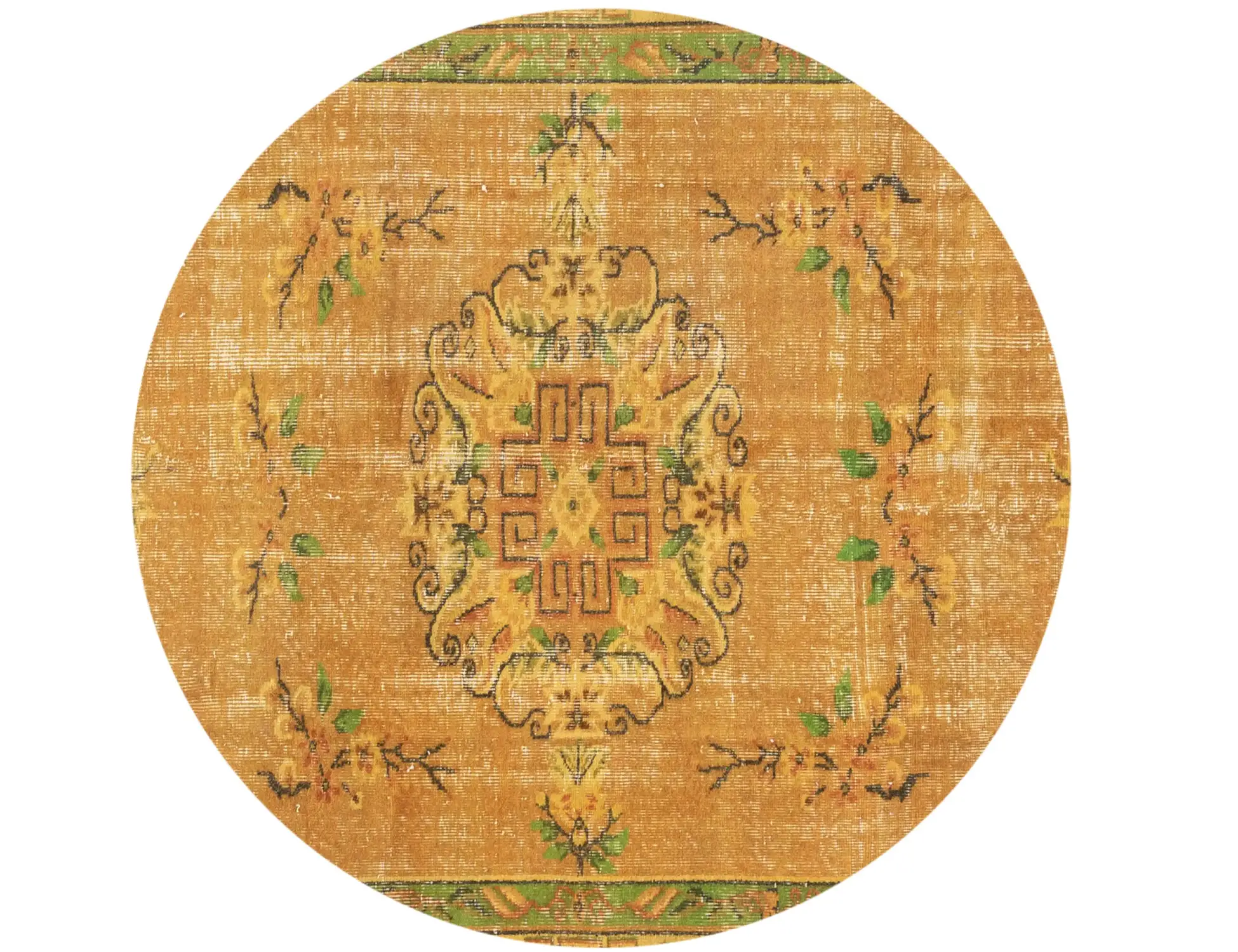 Grise Turc Tapis vintage 154 x 154 cm - Tapis fait main unique