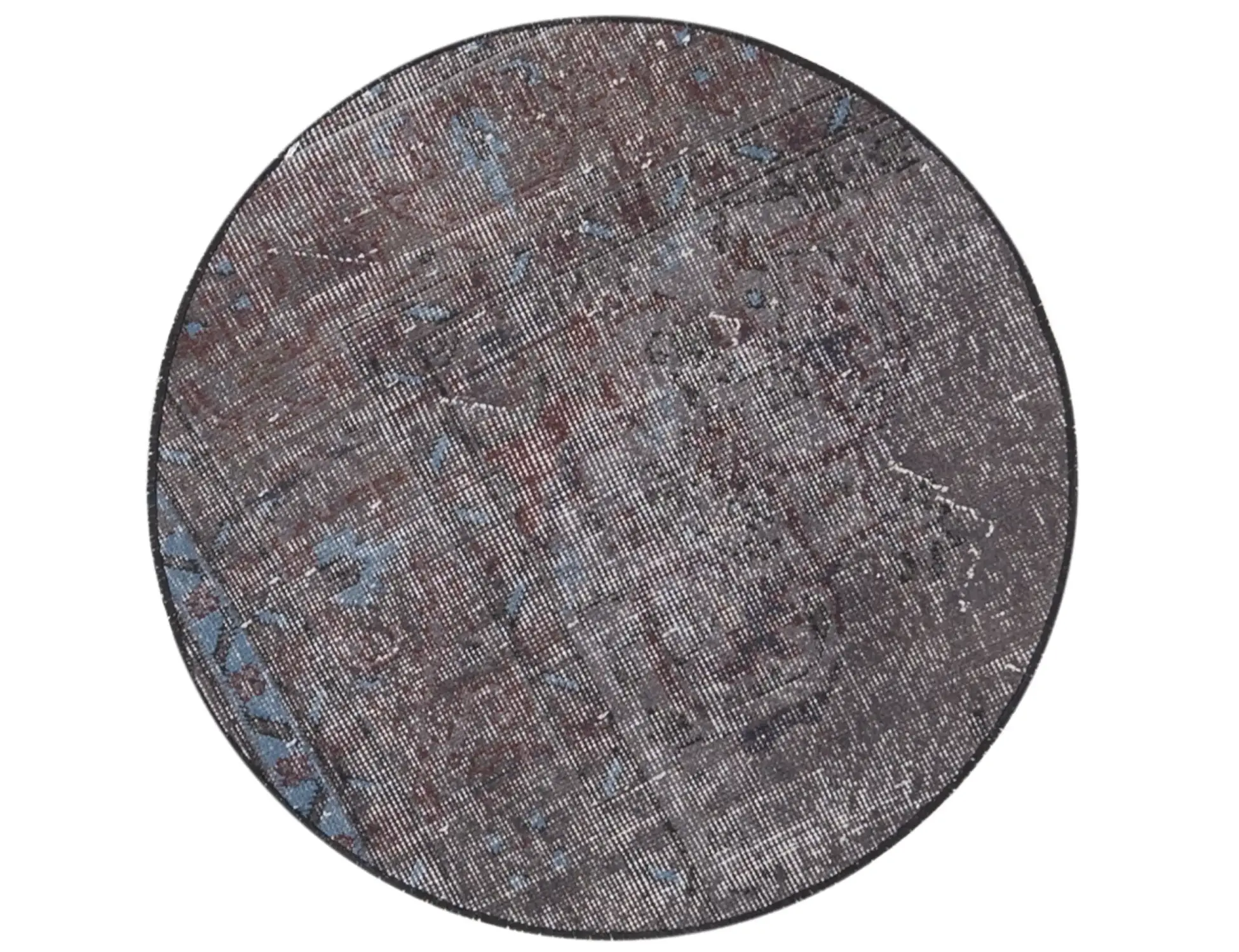 Musta Turkki vintage matot 80 x 80 cm - Ainutlaatuinen käsintehty matto