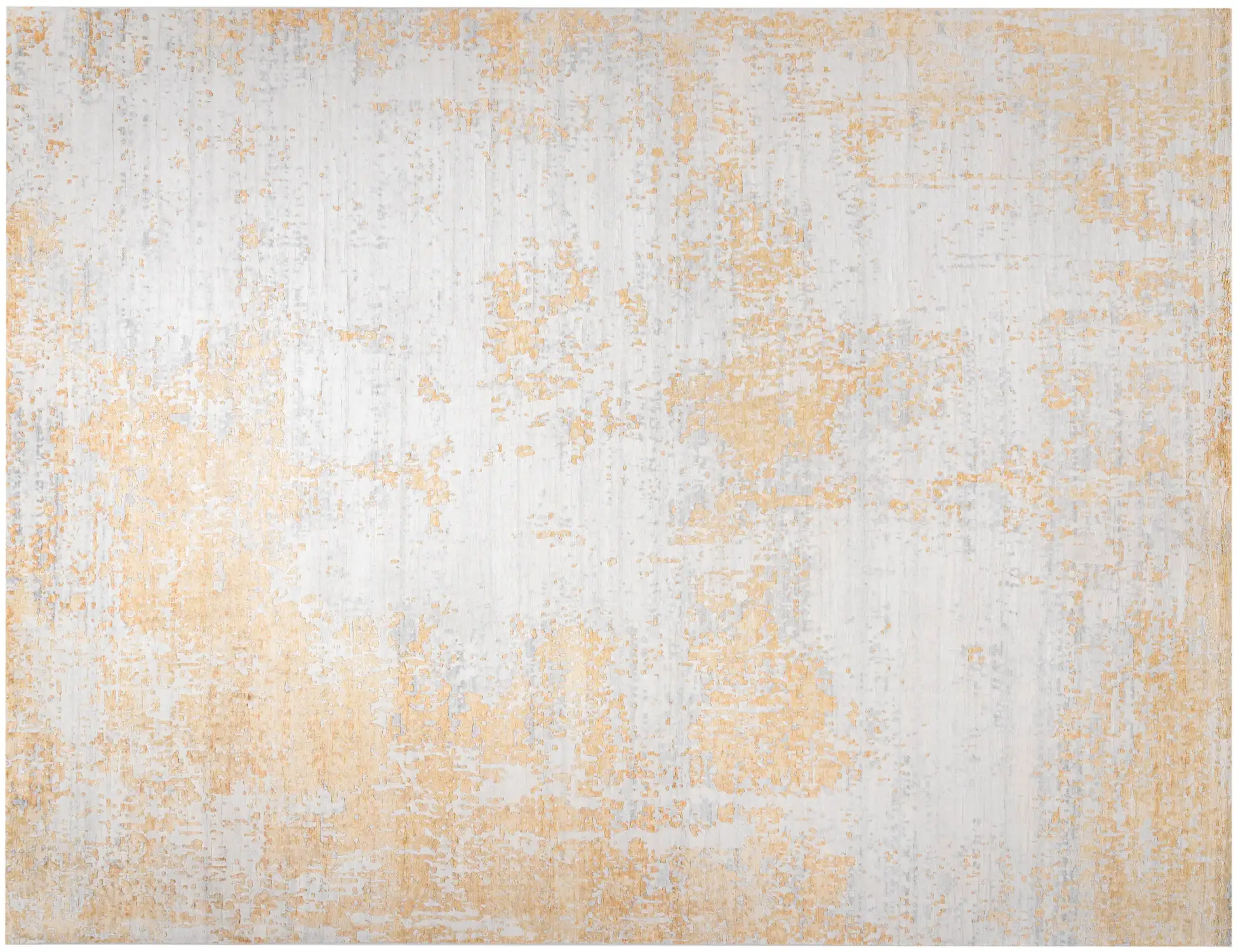 Keltainen text_origin_3 Tencel Silkki 396 x 298 cm - Ainutlaatuinen käsintehty matto