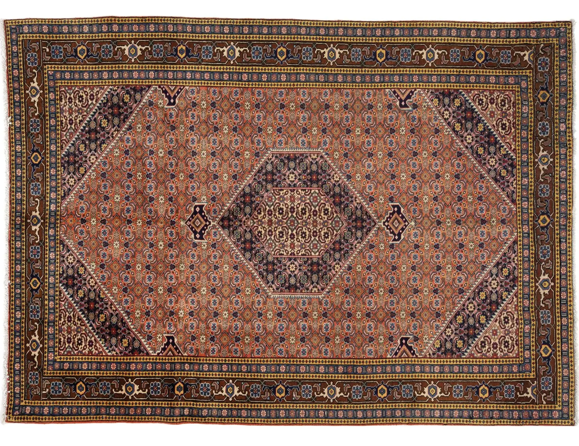 Blu Persiano Tabriz Tappeto 290 x 198 cm - Tappeto unico fatto a mano