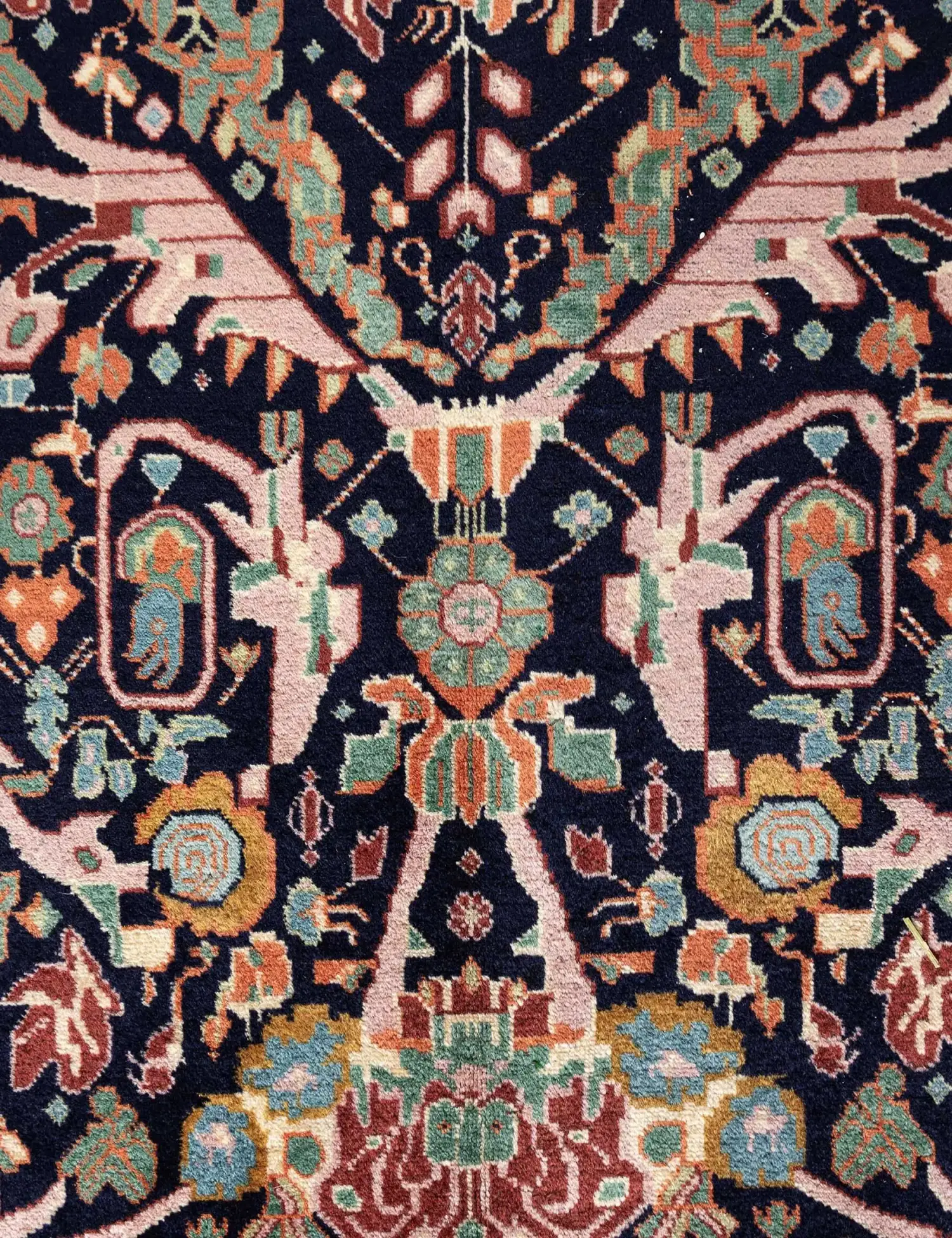 Blu Persiano Tabriz Tappeto 368 x 289 cm - Tappeto unico fatto a mano