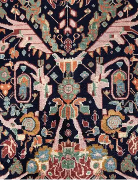 Blau Persien Tabriz Teppich 368 x 289 cm - view 4
