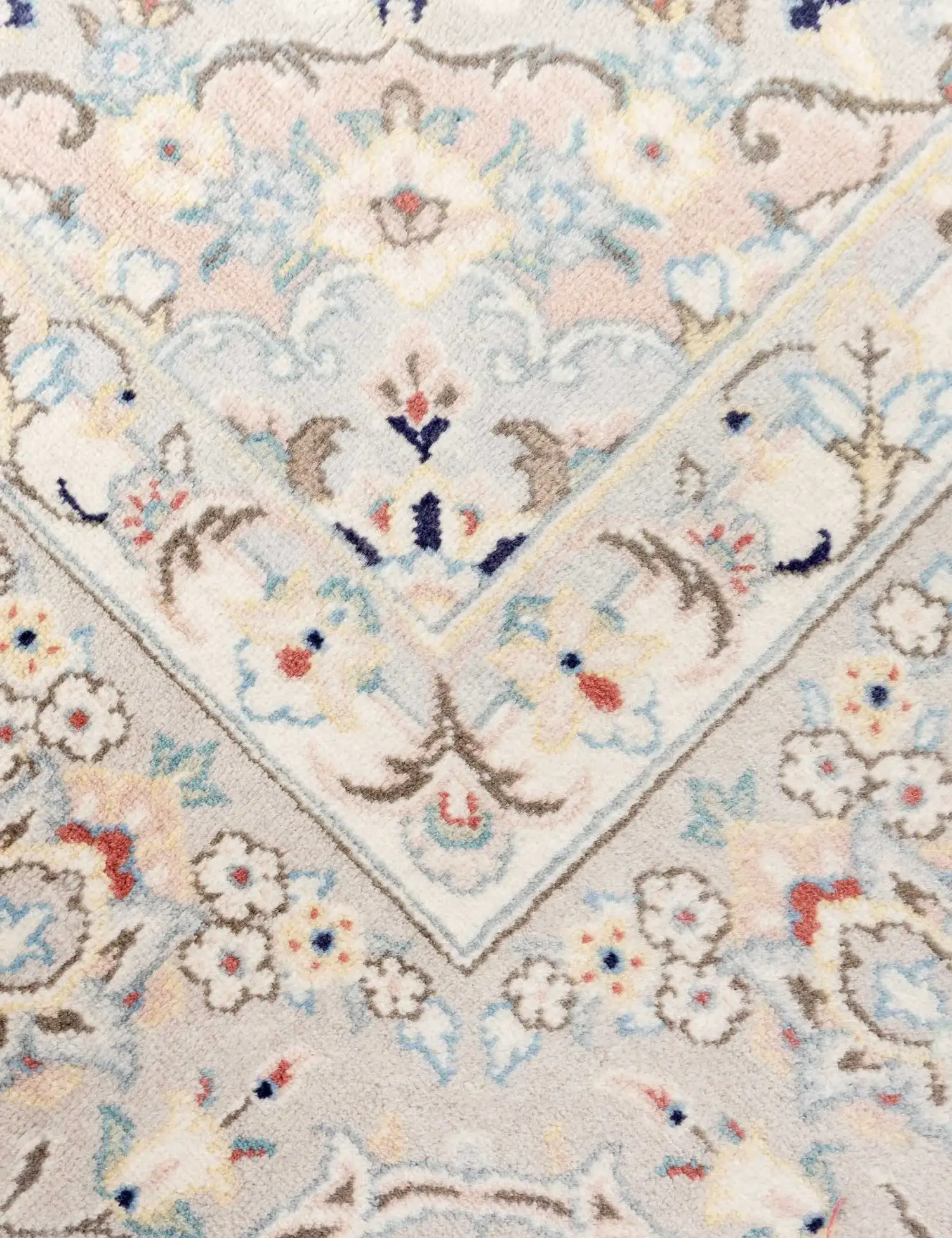 Beige Persan Keshan Tapis 300 x 196 cm - Tapis fait main unique