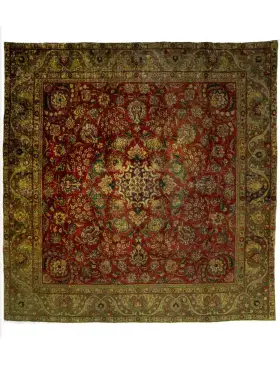 Vihreä Persia Persialaiset vintage matot 277 x 277 cm