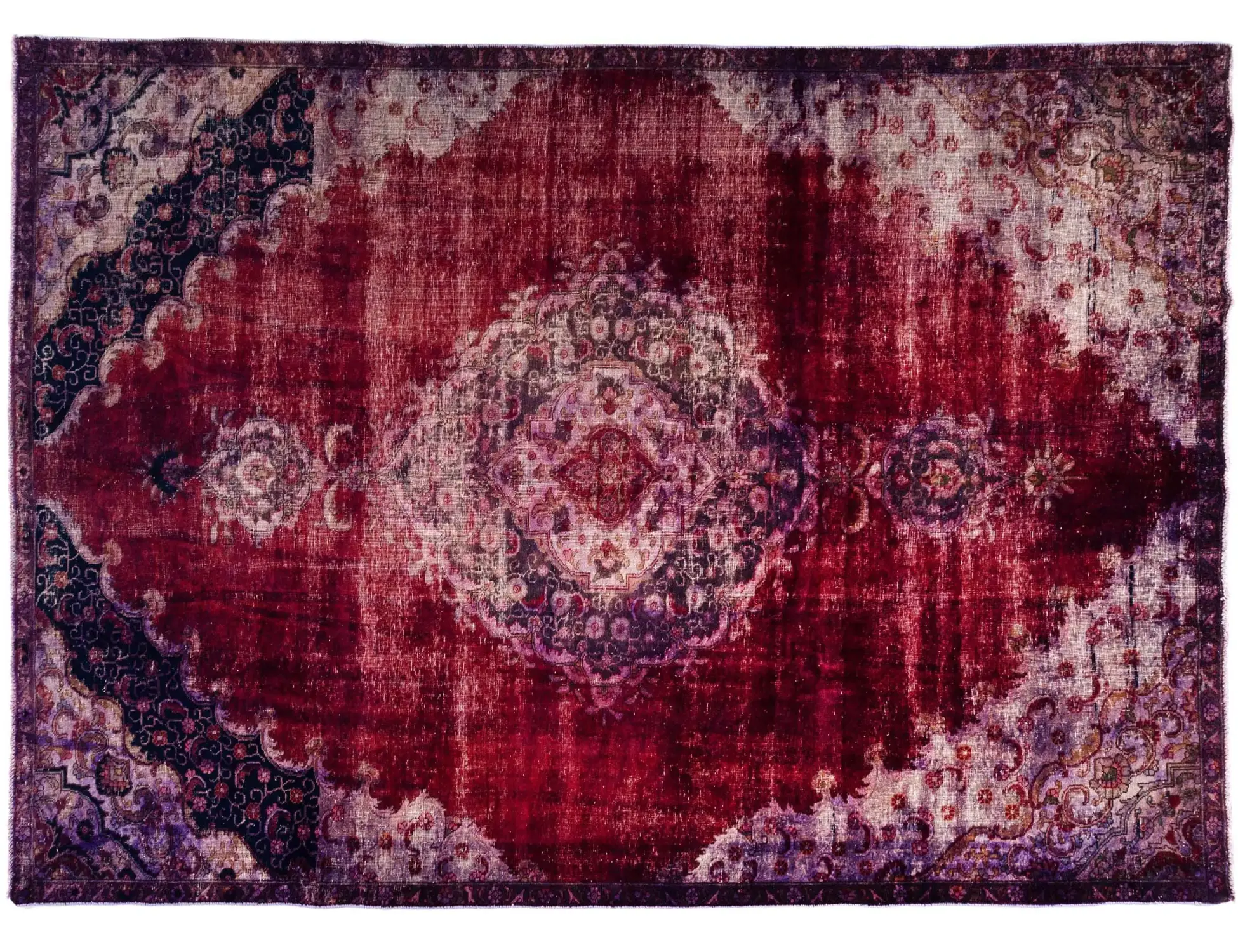 Lilla Persien Persisk Vintagetæppe 406 x 230 cm - Unikt håndlavet tæppe