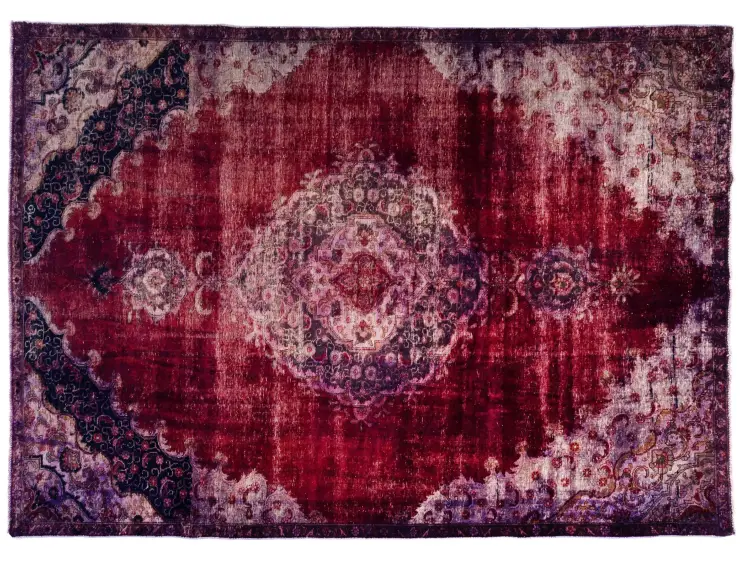 Lilla Persien Persisk Vintagetæppe 406 x 230 cm