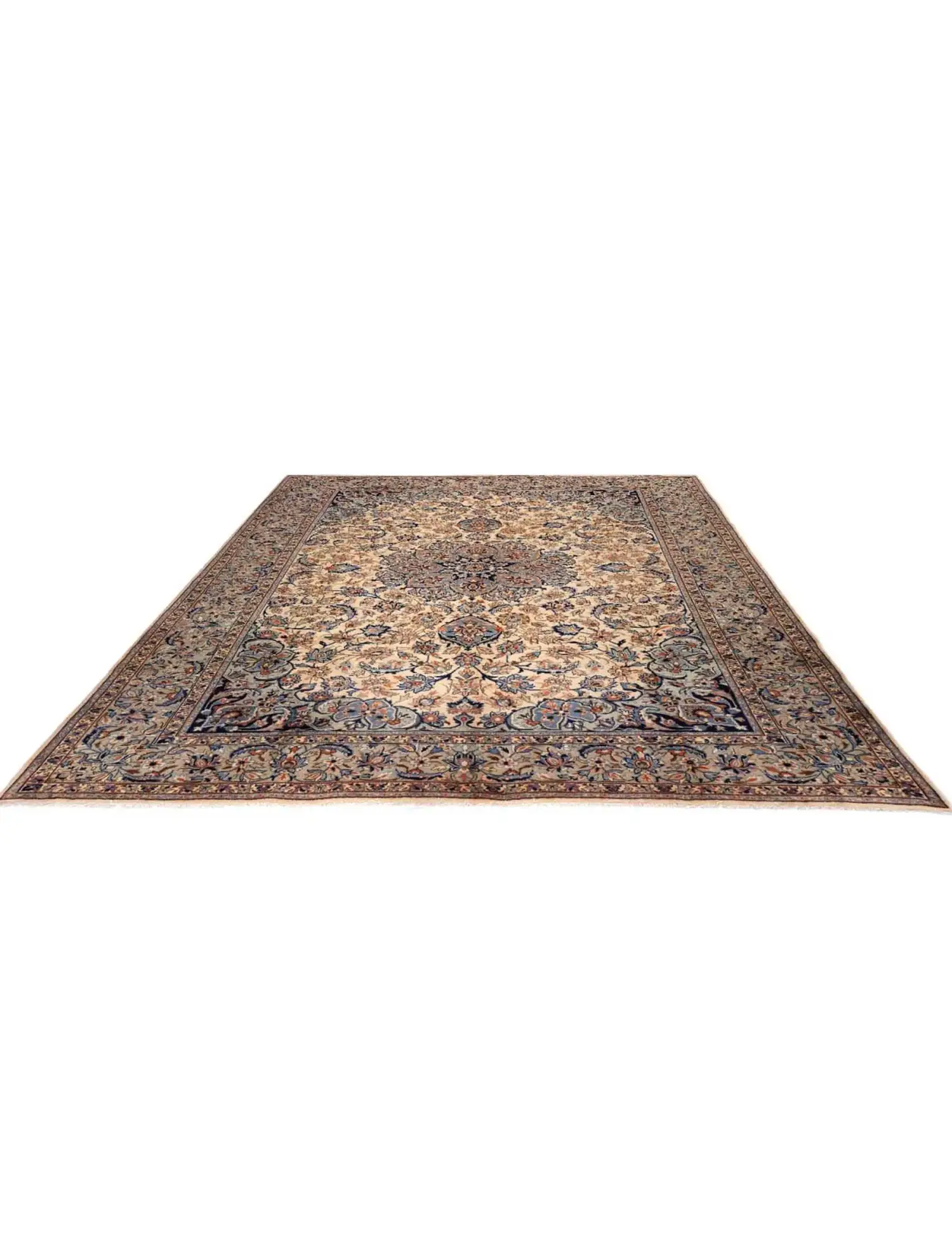 Beige persia Persisk teppe 372 x 276 cm - Unikt håndlaget teppe