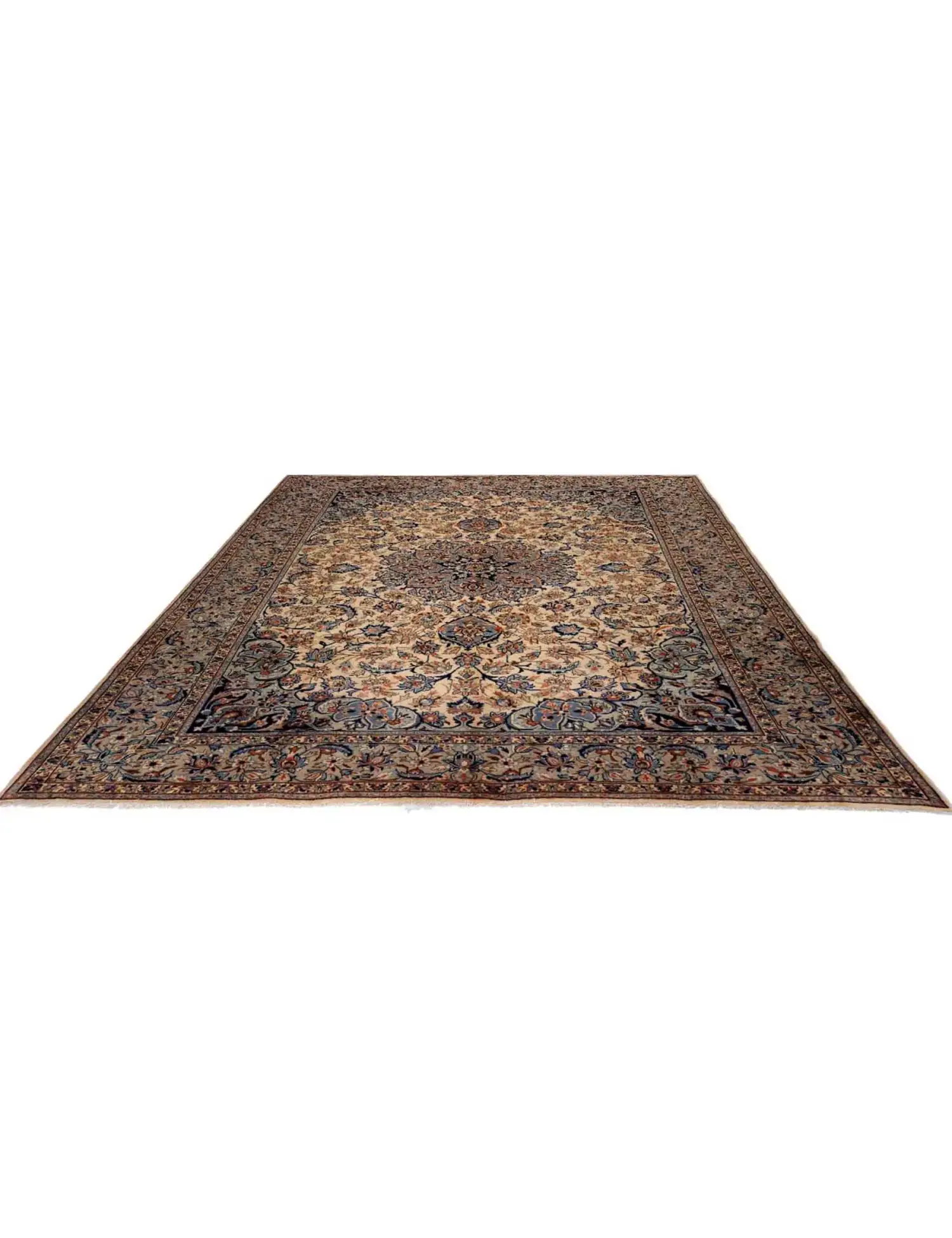 Beige persia Persisk teppe 372 x 276 cm - Unikt håndlaget teppe