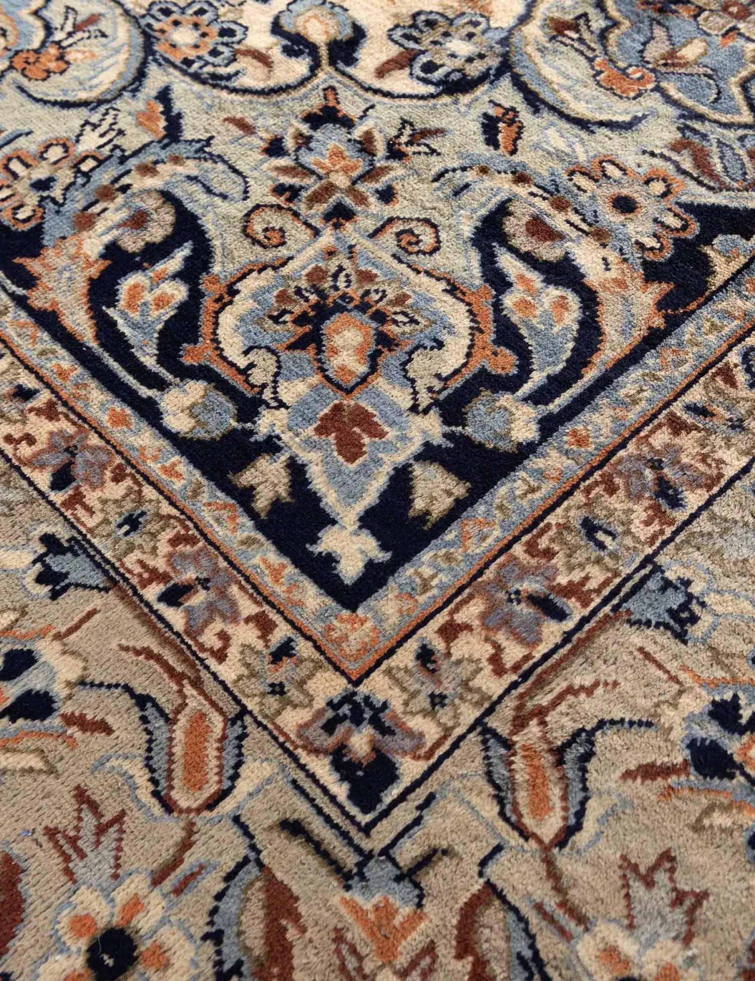 Beige persia Persisk teppe 372 x 276 cm - Unikt håndlaget teppe