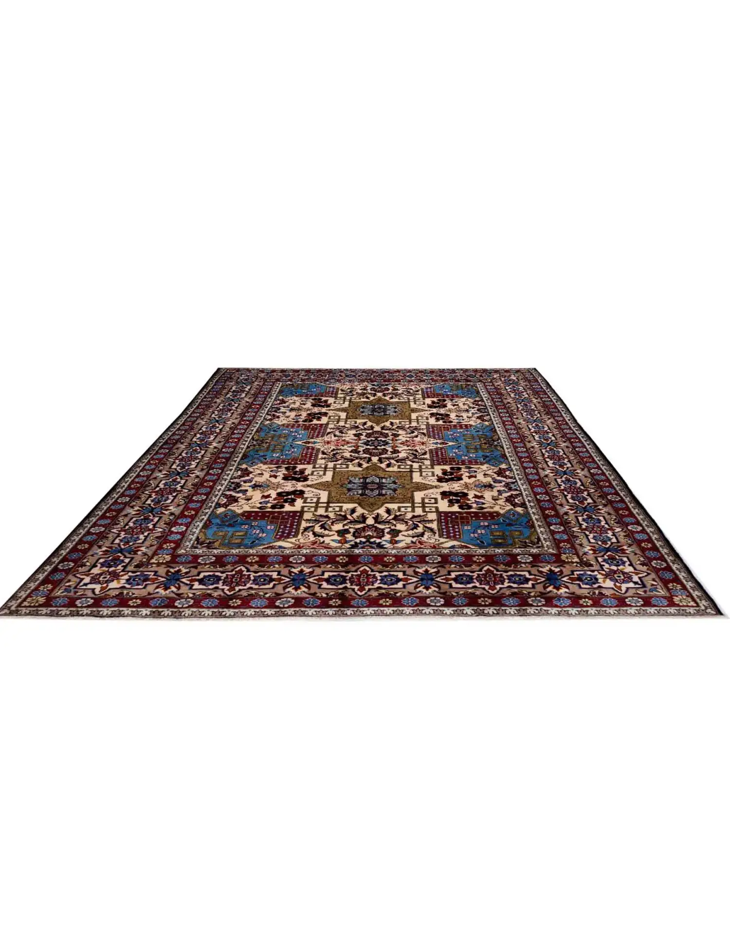 Beige persia Persisk teppe 345 x 248 cm - Unikt håndlaget teppe