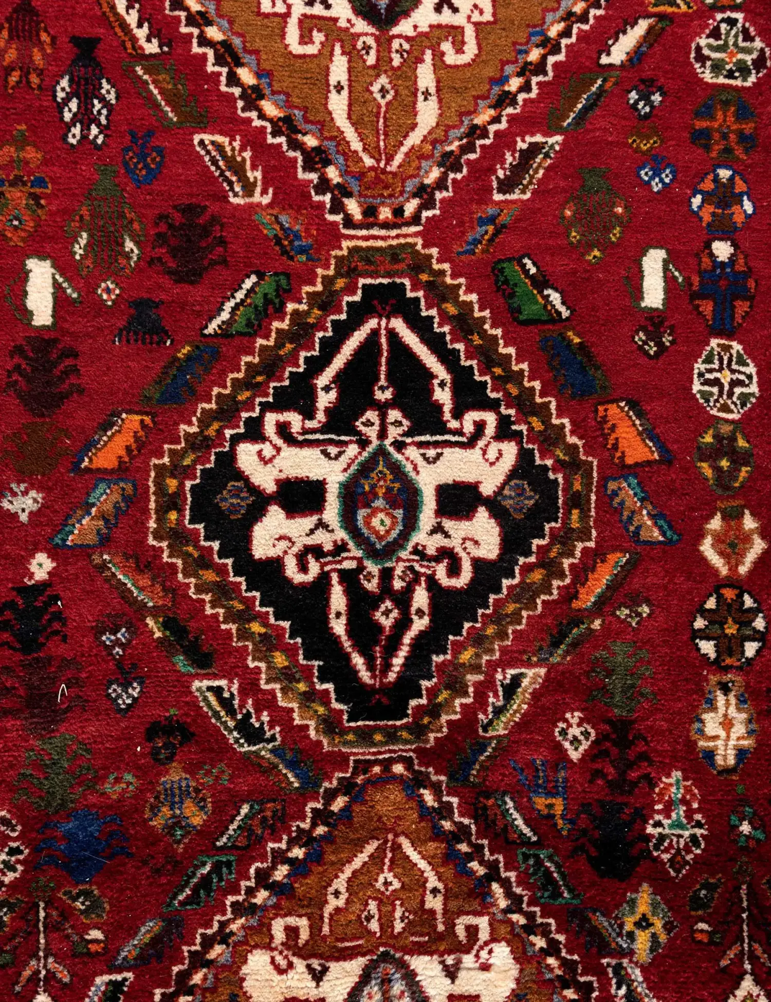 Punainen Persia Shiraz Qashqai 266 x 168 cm - Ainutlaatuinen käsintehty matto