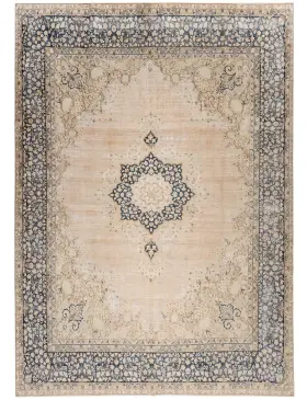 Beige Persien Persisk Vintagetæppe 390 x 295 cm