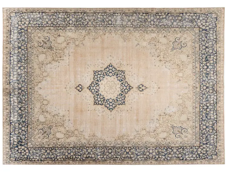 Beige Persien Persisk Vintagetæppe 390 x 295 cm