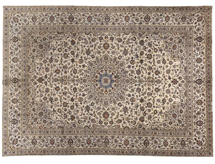Beige Persien Persisk Tæppe 405 x 293 cm