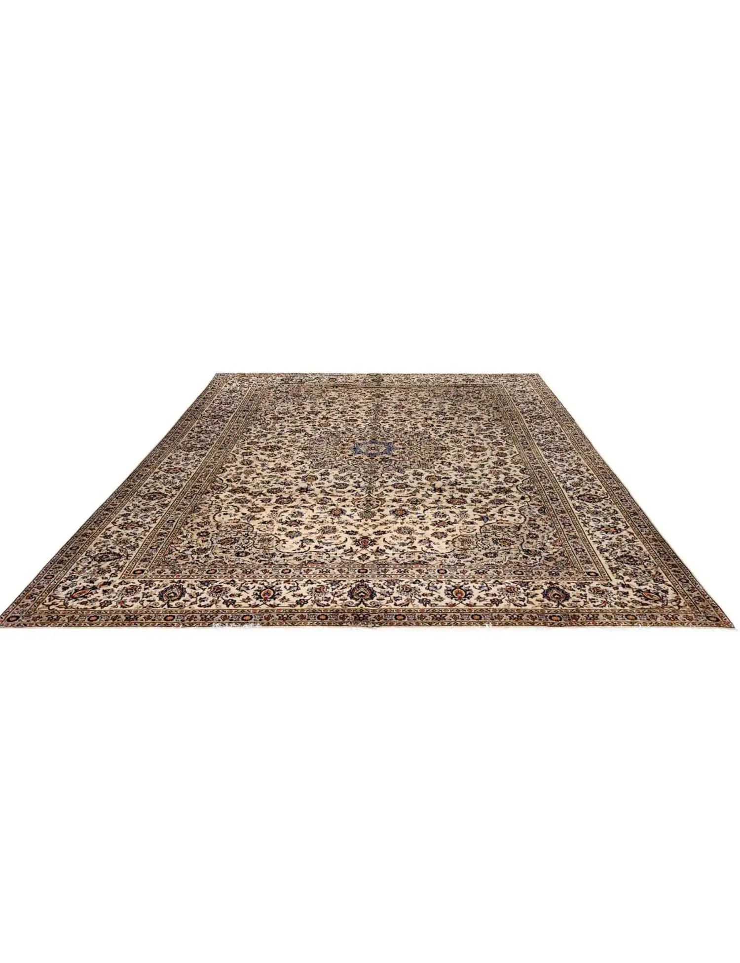 Beige Persien Persisk matta 405 x 293 cm - Unik handgjord matta