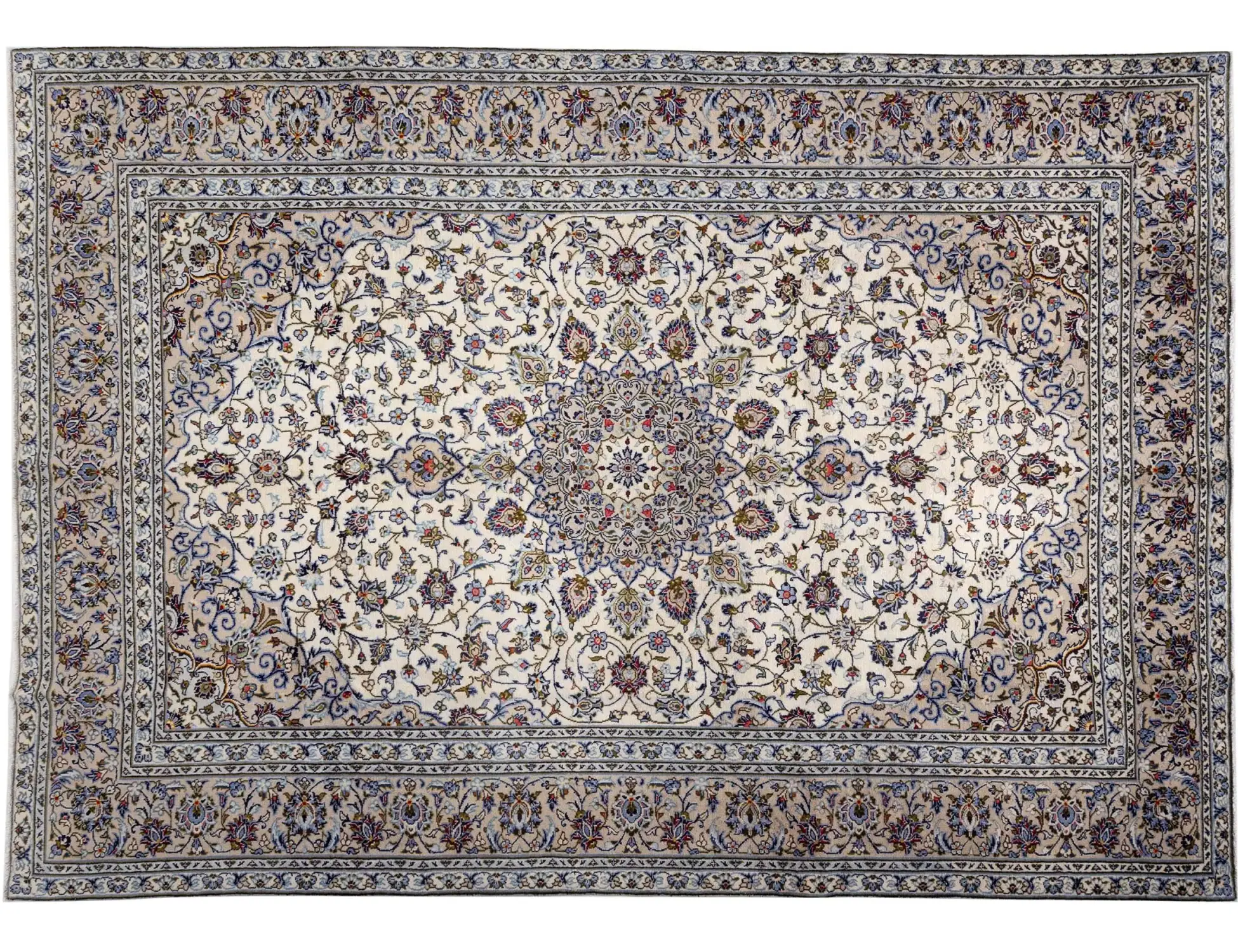 Beige Persa Alfombra Persa 344 x 240 cm - Alfombra única hecha a mano