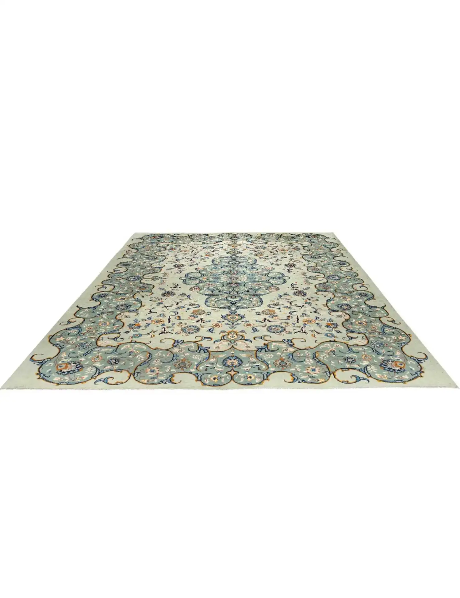 Green Persia Persian Rug 339 x 242 cm - Unique Handmade Carpet