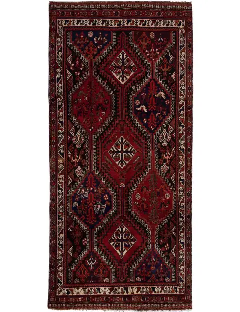 Rød Persien Persisk Tæppe 262 x 126 cm