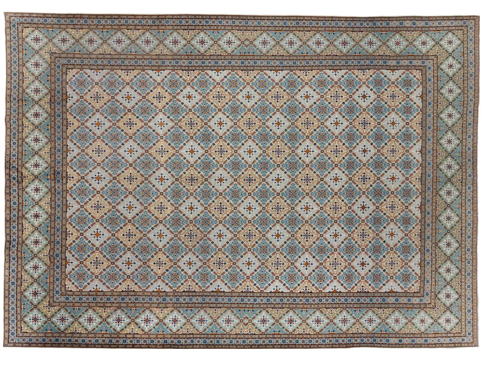 Groen Perzië Perzisch Tapijt 385 x 278 cm - Uniek handgemaakt tapijt