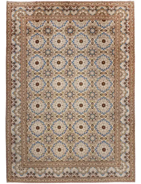 Beige Persien Perserteppich 389 x 303 cm