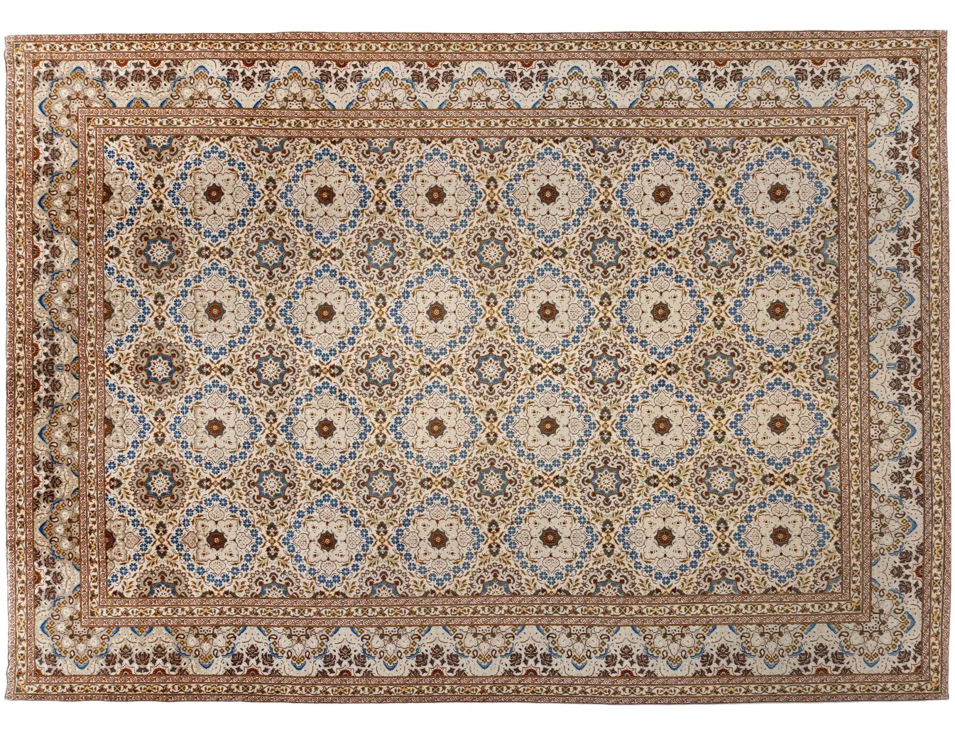 Beige Persiano Tappeto persiano 389 x 303 cm - Tappeto unico fatto a mano